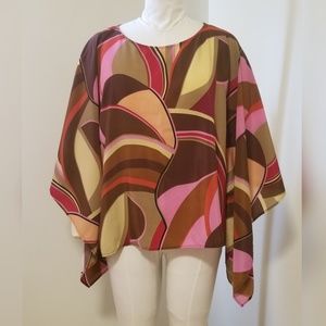 Ashley Stewart Kimono/Pancho Sleeve Top